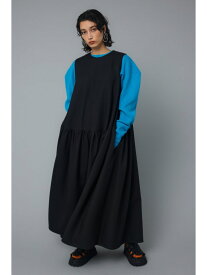 【SALE／30%OFF】Volume maxi dress HeRIN.CYE ヘリンドットサイ ワンピース・ドレス ワンピース ブラック グレー【RBA_E】【送料無料】[Rakuten Fashion]