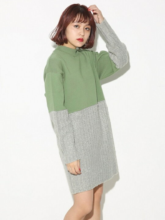楽天市場 Sale 60 Off Mix Pattern Rib Op Sly スライ ワンピース ニットワンピース グリーン ブラック ピンク ホワイト Rba E Rakuten Fashion シェルターウェブストア