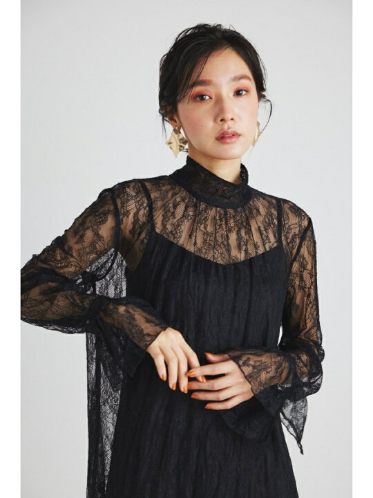 楽天市場】【SALE／40%OFF】リバーレースH/NマキシOP rienda リエンダ  