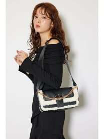 フェイクボアコンビショルダーバッグ rienda リエンダ バッグ その他のバッグ ブラック ブラウン【送料無料】[Rakuten Fashion]