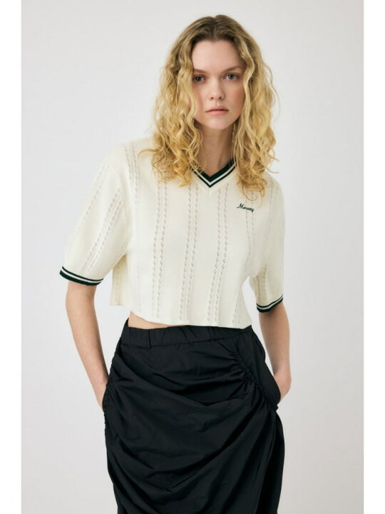 楽天市場】【SALE／20%OFF】MOUSSY CROPPED KNIT Tシャツ MOUSSY 