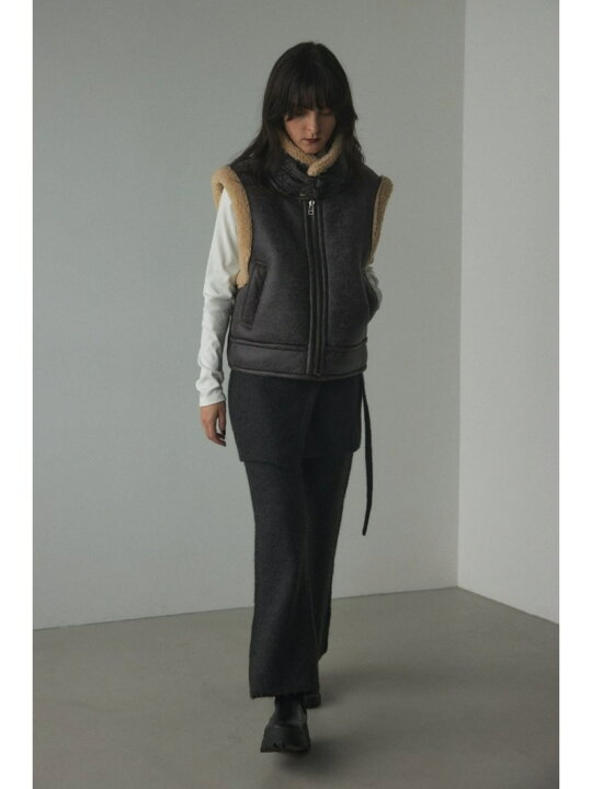 楽天市場】【SALE／30%OFF】fake mouton vest BLACK BY MOUSSY 