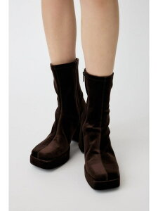�ySALE�^30%OFF�z�yViVi�f�ځzSTRETCH BLOCK HEEL �u�[�c MOUSSY �}�E�W�[ �V���[�Y�E�C �u�[�c �u���b�N �u���E���yRBA_E�z�y���������z[Rakuten Fashion]