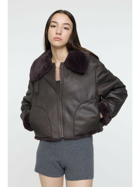 楽天市場】REVER FAUX ファーコート MOUSSY マウジー ジャケット 