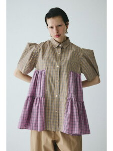 �ySALE�^20%OFF�zSide gather Aline blouse HeRIN.CYE �w�����h�b�g�T�C �g�b�v�X �V���c�E�u���E�X �u���b�N �x�[�W�� �u���E���yRBA_E�z�y���������z[Rakuten Fashion]