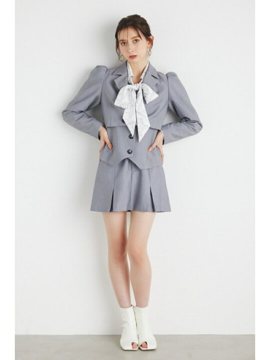 楽天市場】【SALE／63%OFF】パフスリーブクロップドJK rienda リエンダ 