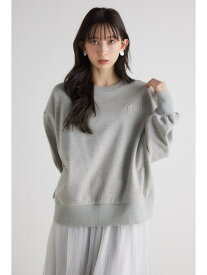 メッセージロゴスウェットTOP rienda リエンダ トップス カットソー・Tシャツ ホワイト ブラック ピンク グレー【送料無料】[Rakuten Fashion]