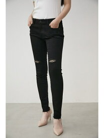 CRASH DENIM SKINNY III AZUL BY MOUSSY アズールバイマウジー パンツ ジーンズ・デニムパンツ ブラック ブルー【送料無料】[Rakuten Fashion]