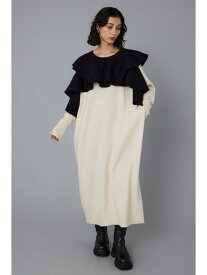 Ruffle knit dress HeRIN.CYE ヘリンドットサイ ワンピース・ドレス ワンピース ホワイト【送料無料】[Rakuten Fashion]