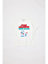 キッズ J&J Tシャツ RODEO CROWNS WIDE BOWL ロデオクラウンズワイドボウル トップス カットソー・Tシャツ ホワイト イエロー グレー[Rakuten Fashion]