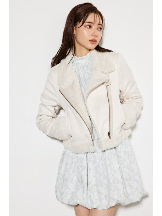 楽天市場】【SALE／70%OFF】フェイクファーライダースムートンJK 