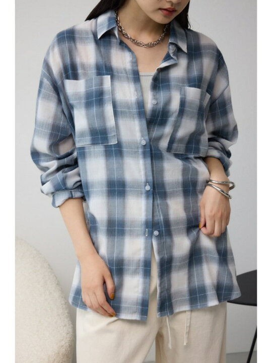 楽天市場】【SALE／50%OFF】オンブレチェックライトシャツ AZUL BY 