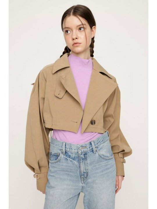 楽天市場】【SALE／40%OFF】CROP VOLUME TRENCH ジャケット SLY スライ  