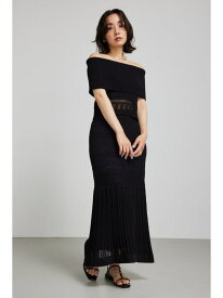 【SALE／30%OFF】クロシェマーメイドニットスカート rienda リエンダ スカート ロング・マキシスカート ホワイト ブルー ブラック【RBA_E】【送料無料】[Rakuten Fashion]