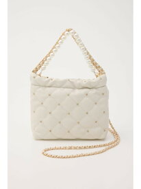 チェーンデコレーションミニバッグ rienda リエンダ バッグ その他のバッグ レッド ブラック ホワイト【送料無料】[Rakuten Fashion]