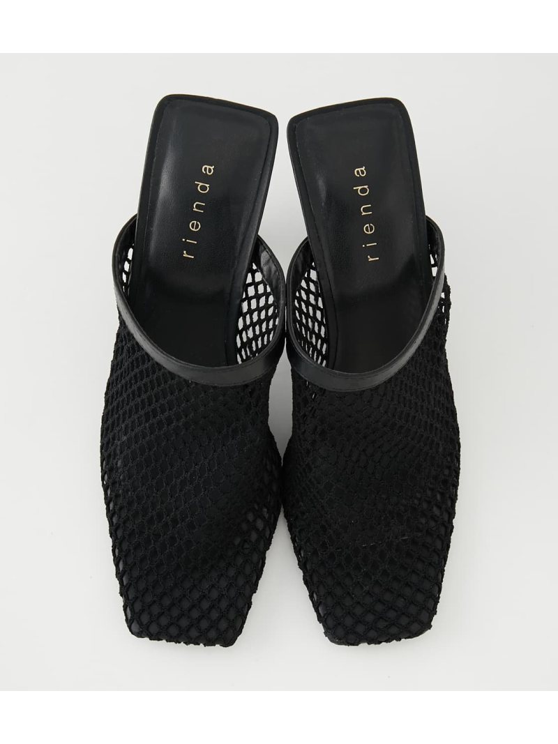 【SALE／50%OFF】メッシュミュール rienda リエンダ シューズ・靴 サンダル ブラック  ホワイト【RBA_E】【送料無料】[Rakuten Fashion] | シェルターウェブストア