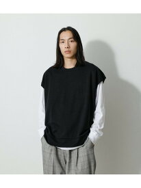 VEST SET LONG TEE AZUL BY MOUSSY アズールバイマウジー トップス カットソー・Tシャツ ブラック ホワイト【送料無料】[Rakuten Fashion]