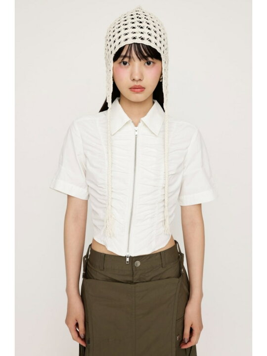 楽天市場】【SALE／50%OFF】FRONT ZIP BACK OPEN ブラウス SLY スライ 
