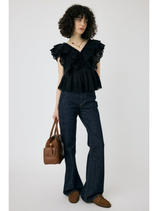 楽天市場】【SALE／60%OFF】EYELET CAPSLEEVE ブラウス MOUSSY 