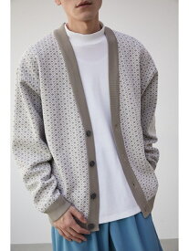 【SALE／30%OFF】RETRO GEOMETRIC CARDIGAN AZUL BY MOUSSY アズールバイマウジー トップス カーディガン ブラック ベージュ グレー【RBA_E】【送料無料】[Rakuten Fashion]