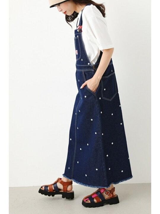 楽天市場】【SALE／50%OFF】Flower embroidery サロペットスカート 