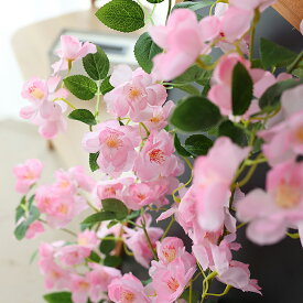 WillingYou 桜 ガーランド 1本入 さくら 枯れない花 102輪花 170cm 造花の藤 観葉植物 壁掛け 造花 シルクフラワー 手作り花輪 花園装飾 インテリア 結婚式 パーティー飾り ピンク