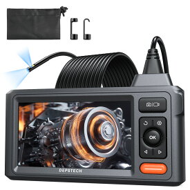 ファイバースコープ デュアルレンズ 5インチ大画面 DEPSTECH 1080Pカメラ 工業用内視鏡カメラ 5インチIPSモニター搭載 マイクロスコープ 7.9MMスコープ IP67防水 LEDライト付 自宅メンテナンス 車整備 5Mケーブル 24ヶ月保証 DS620