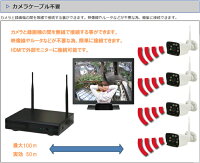 WiFi130万画素万画素ワイヤレスカメラ4台セットキャッチ05