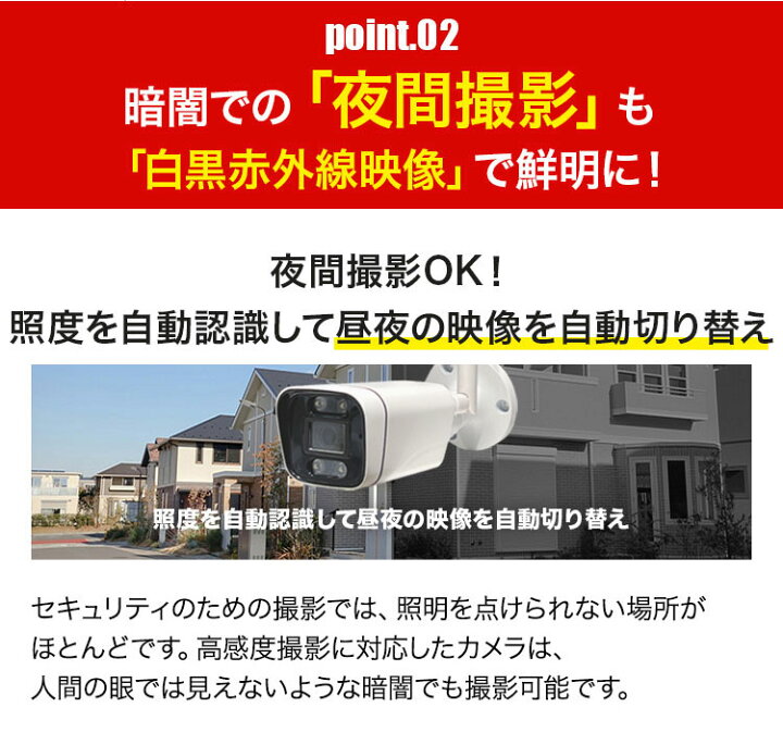 楽天市場】防犯カメラ ワイヤレス 工事不要 屋外 屋内 簡単設置 配線 