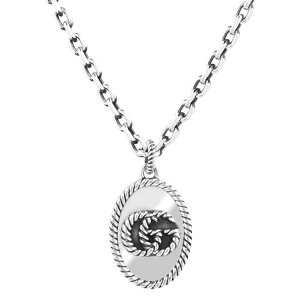 Ob` ANZT[ lbNX _uG }[gjZbNX y_g Vo[ ANZT[Mtg v[g bsO 蕨 a NX}XGUCCI DOUBLE G MARMONT AGED NECKLACE SI