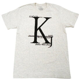 カルバンクライン ジーンズ TシャツCalvin Klein Jeans TEEメンズ CKプリント 半袖 ロゴ415688P 450 LIGHT BEIGE