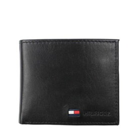 トミーヒルフィガー 財布 二つ折り TOMMY HILFIGER WALLETメンズ　ブランド　小銭付き 折り財布31TL25X020 　BLACK(ブラック)