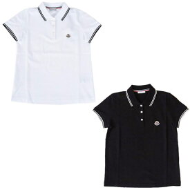 モンクレール レディース ポロシャツ 半袖 ライン 襟付きMONCLER MAGLIA POLO MANICA CF1 093 8A70200 84667001WHITE ホワイト 999BLACK ブラック