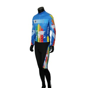 \送料無料/サイクルジャージ 上下セット サイクリング カップル 男性 レディース サイクルウェア 3Dパッドパンツ 長袖 吸汗速乾top-011
