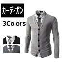 カーディガン メンズ トップス Vネック 長袖 ニット 薄手 無地 シンプル ベーシック ビジネス きれい目 カジュアル お兄系 メンズファッション コーデ アウター