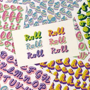 [O@At@xbg@XebJ[@V[@Rolling alphabet sticker XebJ[@V[@@@؍[@؍G݁@؍ObY