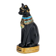 バステト像卓上ディスプレイ猫の神像樹脂製古代ネコ科動物像玄関用