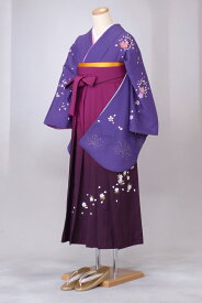 卒業式 袴 レンタル 12点セット 送料無料 gr30 紫式部色に桜ちらし Mサイズ