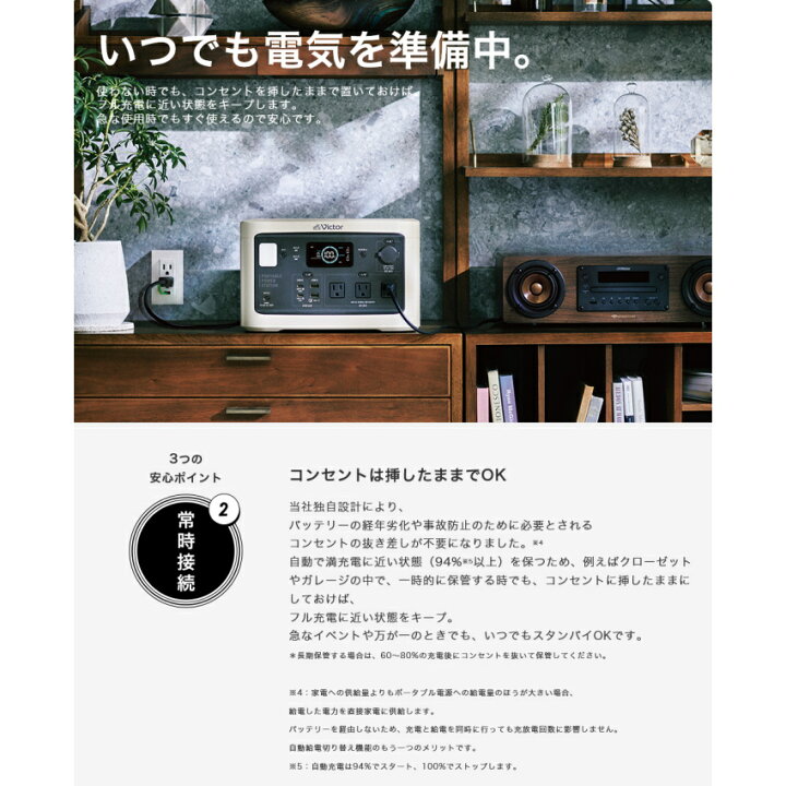 楽天市場】Victor ポータブル電源 [ BN-RF800 ] 大容量 806Wh JVC 