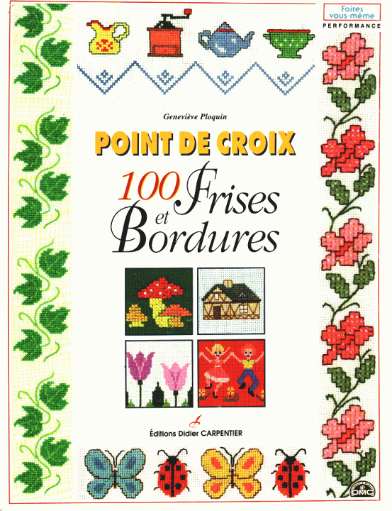 楽天市場 中古 絶版 Point De Croix 100 Frises Et Bordures ボーダー 洋書 クロスステッチ 図案 チャート 刺繍 本 クロスステッチ手芸雑貨シーボンヌ
