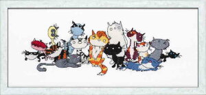 Pako I_ NXXeb` hイ Lbg y Embroidery kit Street cats Pim & Pom. z A ㋉ ˂ L lR 270.119