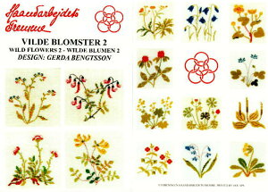 �t���� �N���X�X�e�b�`�h�J�}�� �A�� VILD BLOMSTER 2 �쐶�̉� Haandarbejdets Fremme �f���}�[�N �k�� 52-2102