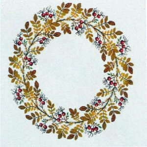 クロスステッチ キット 上級者 フレメ 【 ローズヒップのテーブルクロス 】 Haandarbejdets Fremme デンマーク 刺しゅう 輸入 送料無料 北欧 06-3015