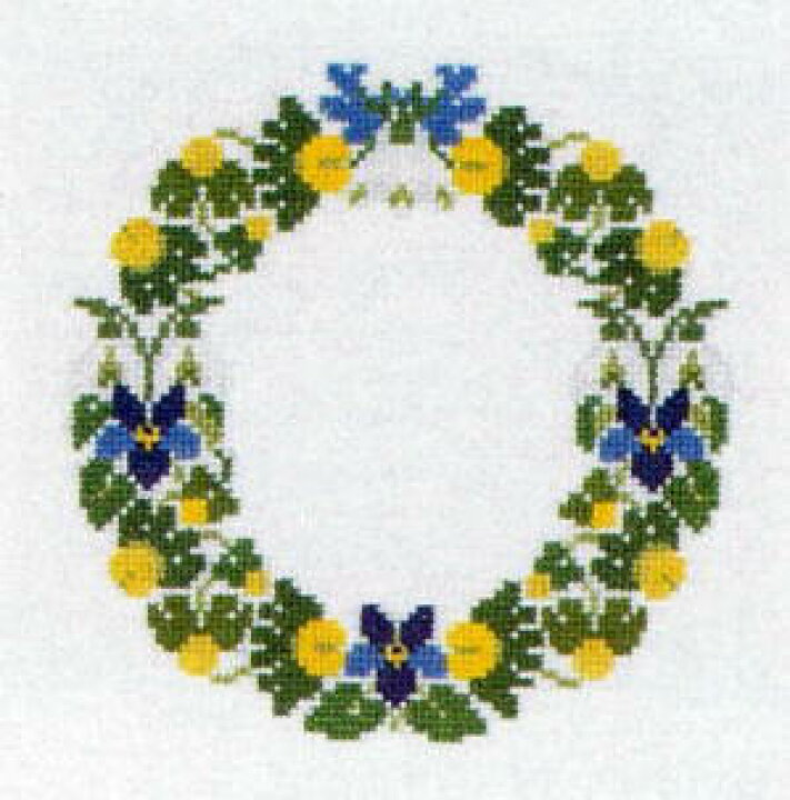 楽天市場 フレメ クロスステッチ刺繍キット 輸入 Stor Blomsterkrans 花のガーランド Haandarbejdets Fremme 刺しゅう デンマーク 北欧 10b Gb 上級者 30 2432 クロスステッチ手芸雑貨シーボンヌ