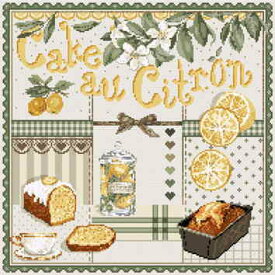 Madame La Fee クロスステッチ刺しゅうチャート 図案 【"Cake au Citron"-162】 マダムラフェフランス 輸入 上級者