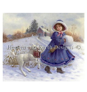Heaven And Earth Designs �N���X�X�e�b�`�h�J�}�� HAED �㋉�� Ruth Sanderson �����[����̗r Mary and Her Little Lamb �S�ʎh��