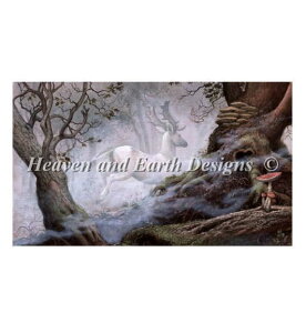 Heaven And Earth Designs �N���X�X�e�b�`�h�J�}�� �A�� HAED �㋉�� Ruth Sanderson �������� The White Stag �S�ʎh��