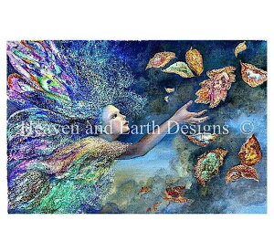 �N���X�X�e�b�`�h�J�}�� Heaven And Earth Designs HAED �㋉�� Josephine Wall �肢���L���b�` Catching Wishes �S�ʎh��