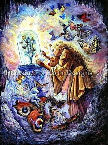 �N���X�X�e�b�`�h�J�}�� Heaven And Earth Designs HAED �㋉�� Josephine Wall ���R�Ȕ�s Flight of Freedom �S�ʎh��