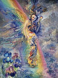 Josephine Wall �N���X�X�e�b�`�h���イ�`���[�g HAED �}�� �yIris Keeper of The Rainbow Max Colors�z Heaven And Earth Designs �㋉�� �_ �d�� �t�F�A���[ ���_ �A�C���X �Ҋ� ����� �A����